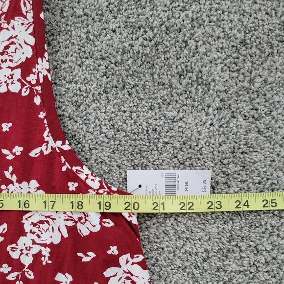 Lane Bryant Floral Flowy V-Neck Tank Top Sleeveless Blouse Size 14/16   "NEW" - Picture 7 of 12